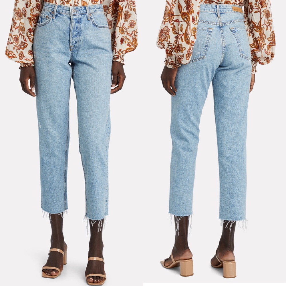 GRLFRND High Rise Helena Rigid Denim Great Escape Wash 26